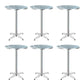 6pcs Outdoor Bar Table Furniture Adjustable Aluminium Cafe Table Round