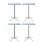 4pcs Outdoor Bar Table Furniture Adjustable Aluminium Square Cafe Table