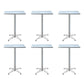 6pcs Outdoor Bar Table Furniture Adjustable Aluminium Square Cafe Table
