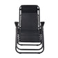 Set of 2 Zero Gravity Chairs Reclining Outdoor Furniture Sun Lounge Folding Camping Lounger Black