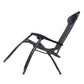 Set of 2 Zero Gravity Chairs Reclining Outdoor Furniture Sun Lounge Folding Camping Lounger Black