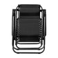 Set of 2 Zero Gravity Chairs Reclining Outdoor Furniture Sun Lounge Folding Camping Lounger Black