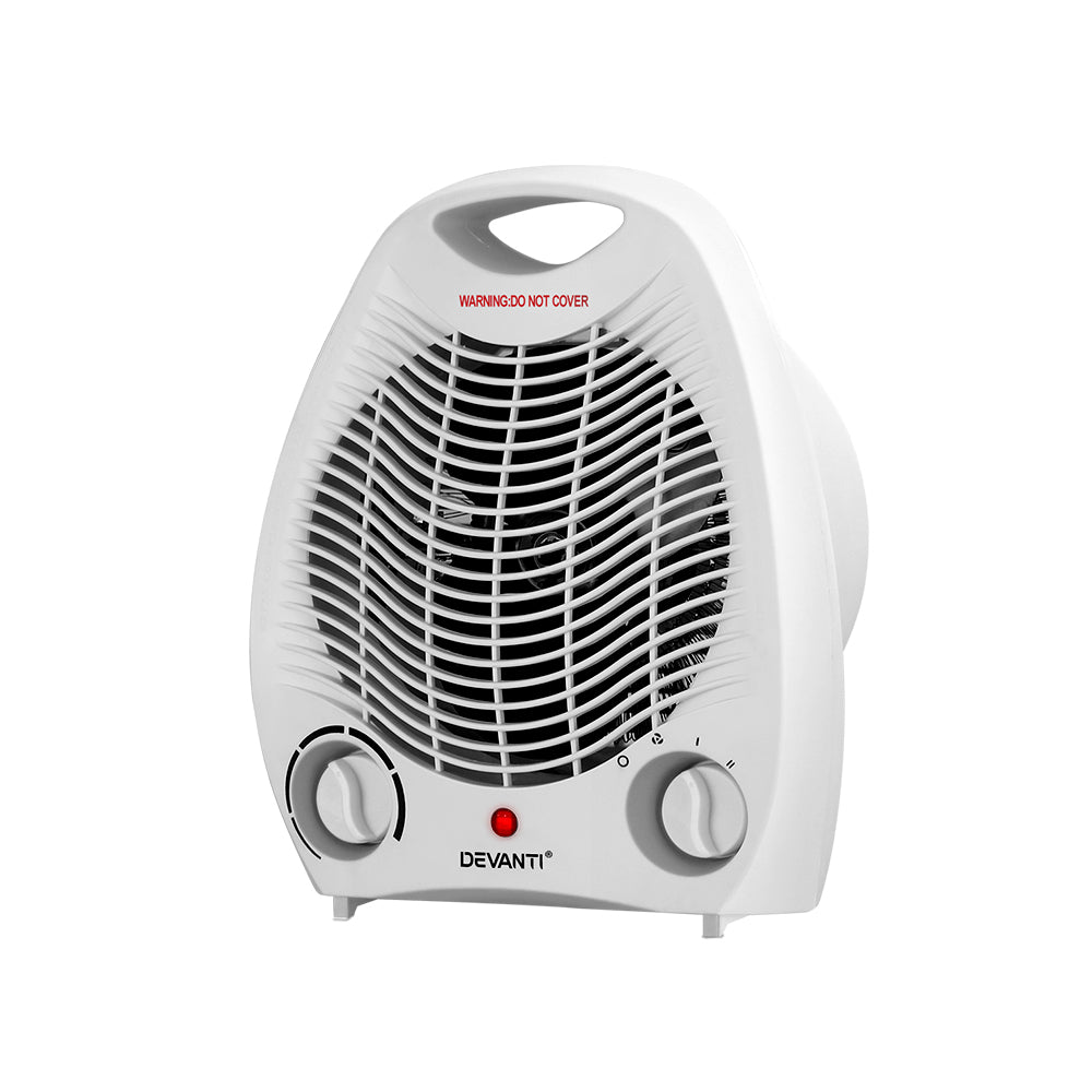 Electric Fan Heater Portable Room Office Heaters Hot Cool Wind 2000W