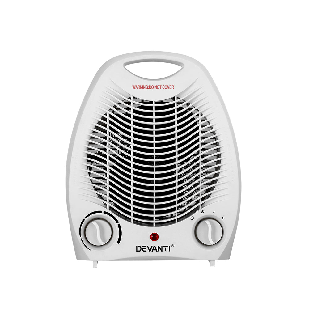 Electric Fan Heater Portable Room Office Heaters Hot Cool Wind 2000W