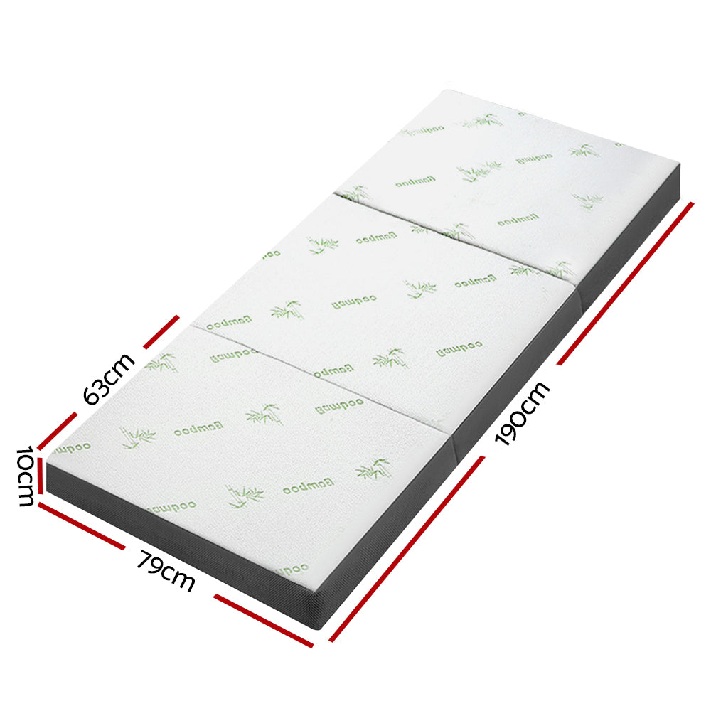 Bedding Folding Foam Portable Mattress Bamboo Fabric