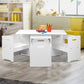 Kids Multi-function Table and Chair Hidden Storage Box Toy Activity Desk