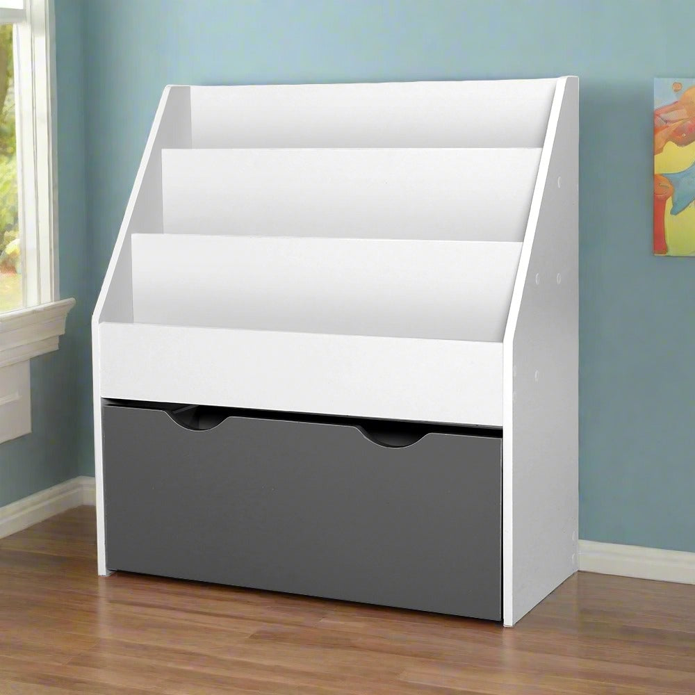 3 Tiers Kids Bookshelf Magazine Rack Children Bookcase Organiser Stora ...