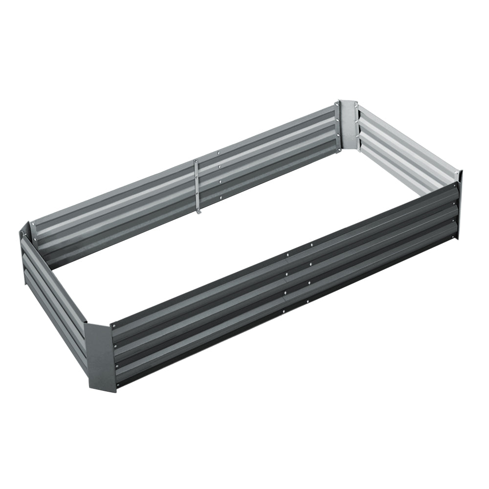 Galvanised Steel Raised Garden Bed Instant Planter 210 x 90 Aluminium