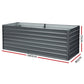 Garden Bed 240X80X77CM Galvanised Raised Steel Instant Planter 2N1