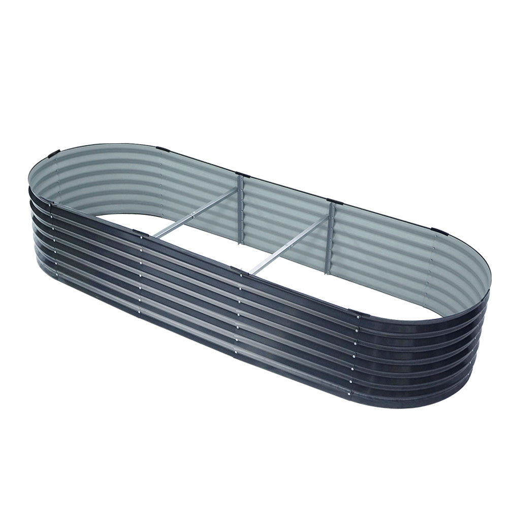 240X80X42CM Galvanised Raised Garden Bed Steel Instant Planter