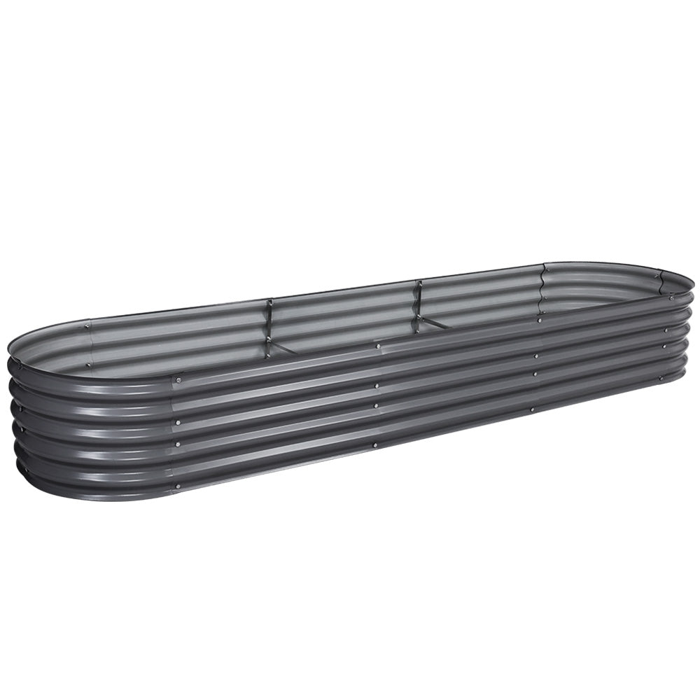 320X80X42CM Galvanised Raised Garden Bed Steel Instant Planter