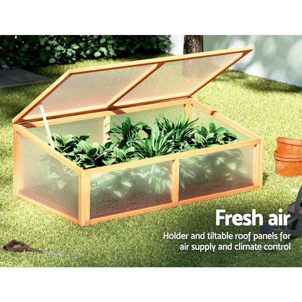 Garden Bed Raised Wooden Planter Box Vegetables 110x58x41.5cm