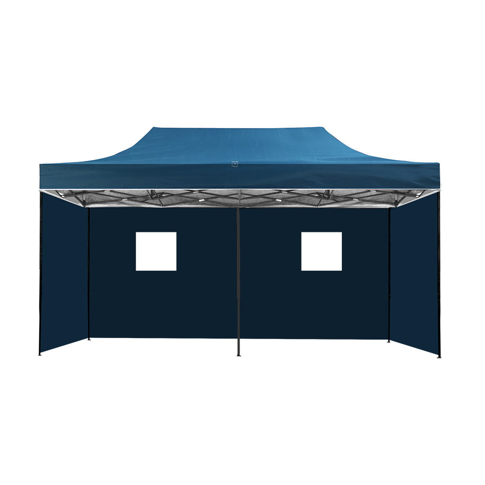 Gazebo Pop Up Marquee 3x6 Folding Tent Wedding Metal Gazebos Navy