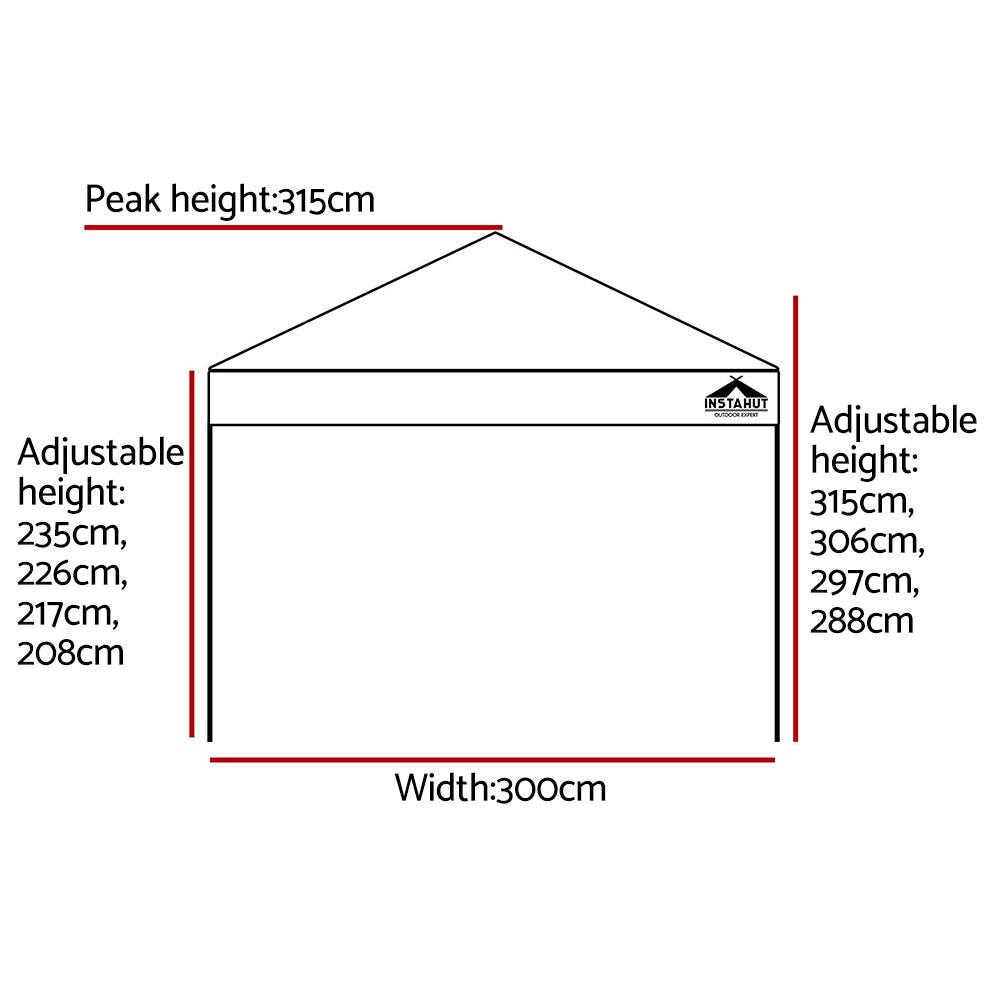 Gazebo Pop Up Marquee 3x3m Outdoor Tent Folding Wedding Gazebos Navy