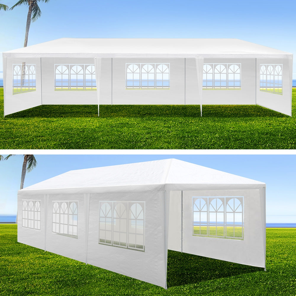 Gazebo 3x9 Outdoor Marquee Gazebos Wedding Party Camping Tent 8 Wall Panels