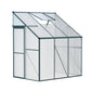 Greenhouse Aluminium Polycarbonate Green House Garden Shed1.9x1.27M