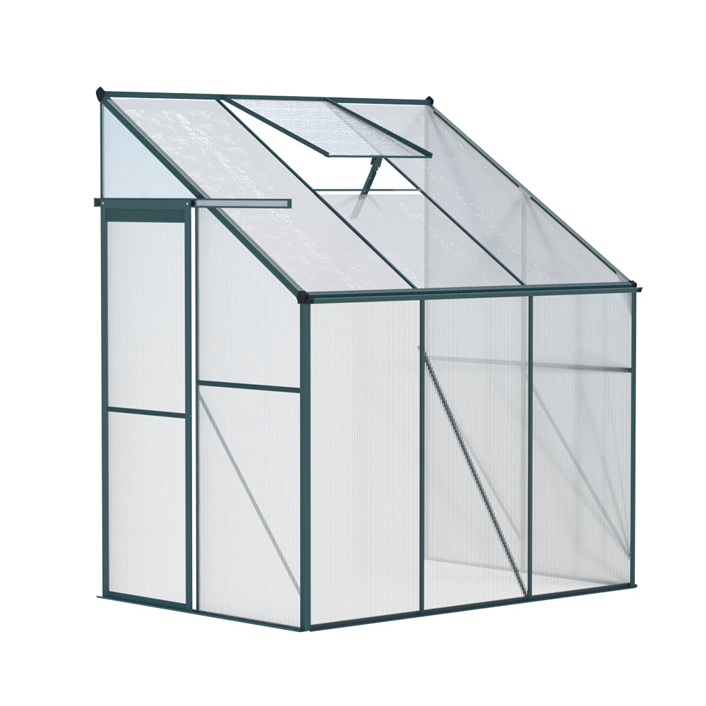 Greenhouse Aluminium Polycarbonate Green House Garden Shed1.9x1.27M