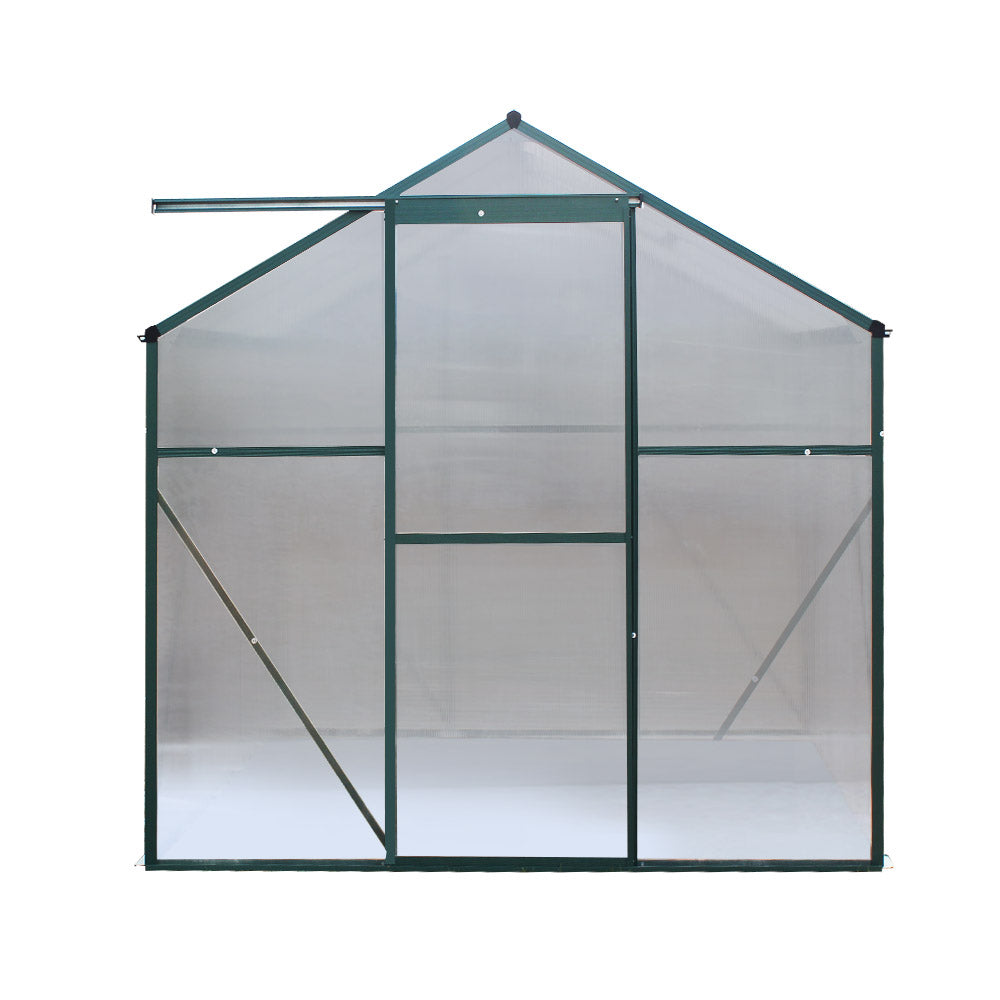 Aluminum Greenhouse Green House Garden Shed Polycarbonate 2.52x1.9M