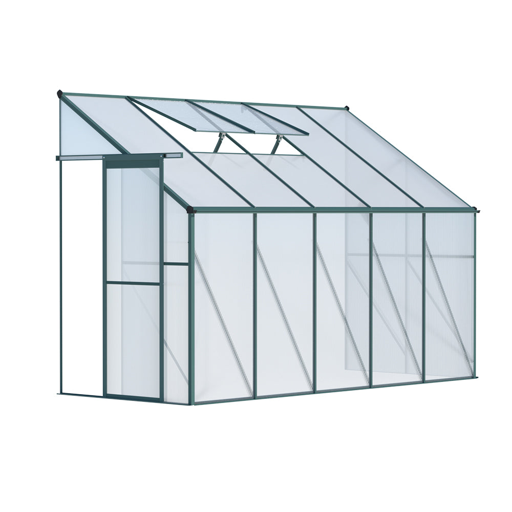 Greenhouse Aluminium Green House Garden Shed Polycarbonate 3x1.27M