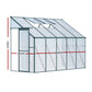Greenhouse Aluminium Green House Garden Shed Polycarbonate 3x1.27M