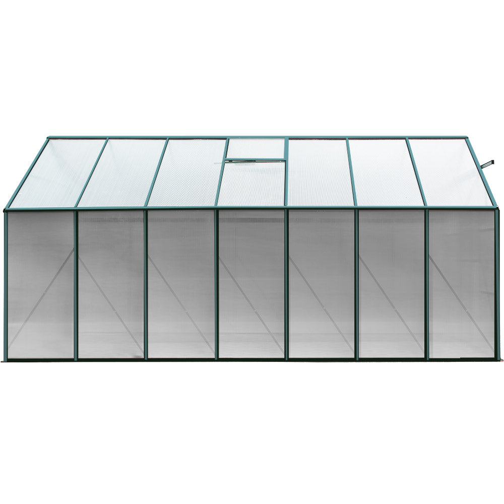 Aluminium Greenhouse Green House Garden Polycarbonate 4.43X2.44M