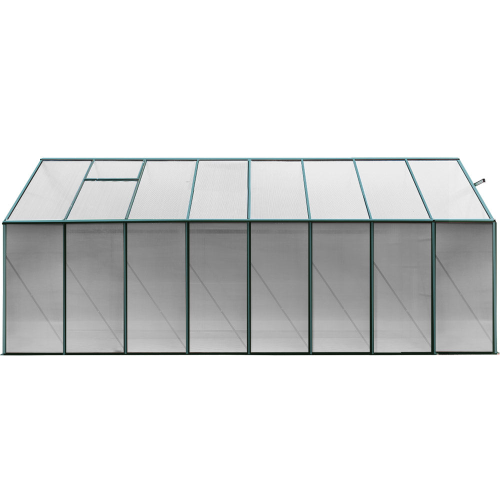 Aluminium Greenhouse Polycarbonate Green House Garden Shed 5.1x2.44M