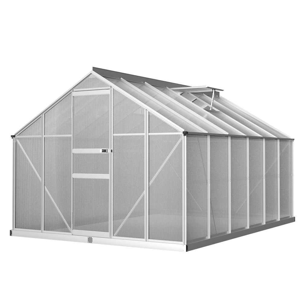 Greenhouse Aluminium Green House Garden Shed Polycarbonate 3.6x2.5M