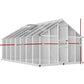 Greenhouse Aluminium Green House Polycarbonate Garden Shed 4.2x2.5M