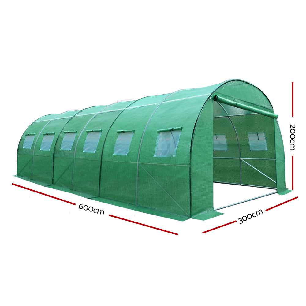 Greenhouse 6MX3M Garden Shed Green House Storage Tunnel Plant Grow