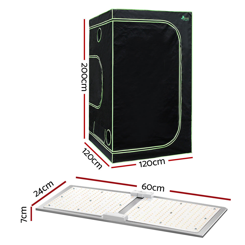 Grow Tent 2200W LED Grow Light Hydroponics Kits System 1.2x1.2x2M