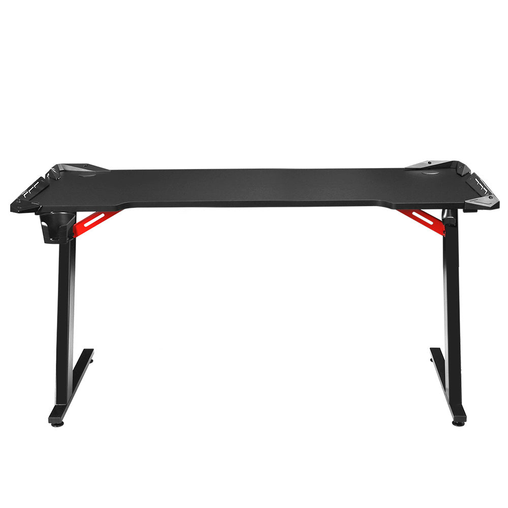 Gaming Desk Computer Desks Table Study Home Office RGB LED Light 140CM