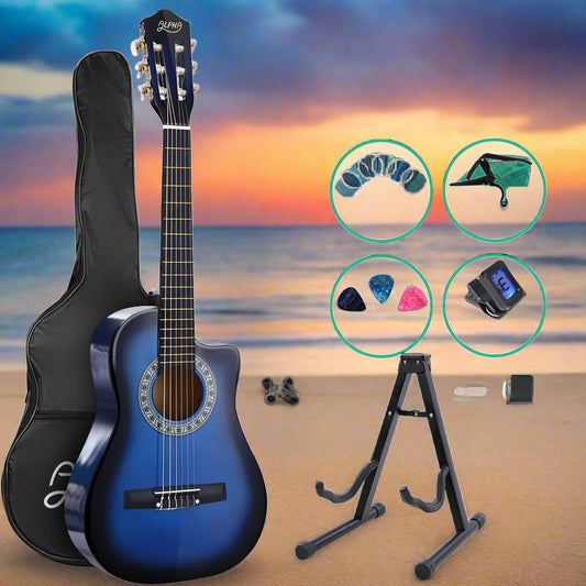 Blue Acoustic Guitar