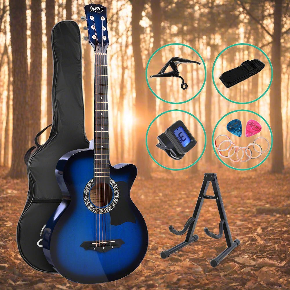 Blue Acoustic Guitar