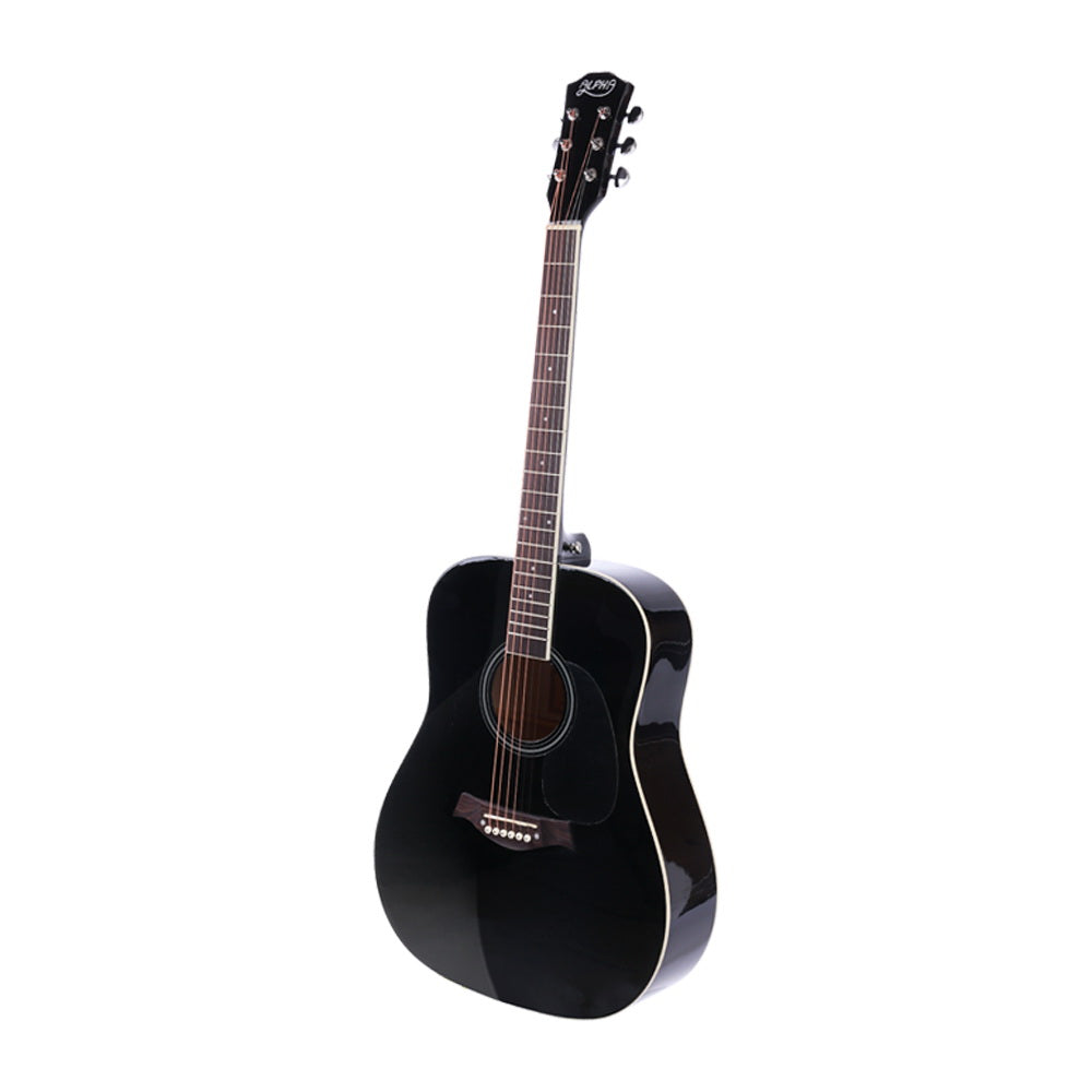 41 Inch Wooden Acoustic Guitar with Accessories set Black