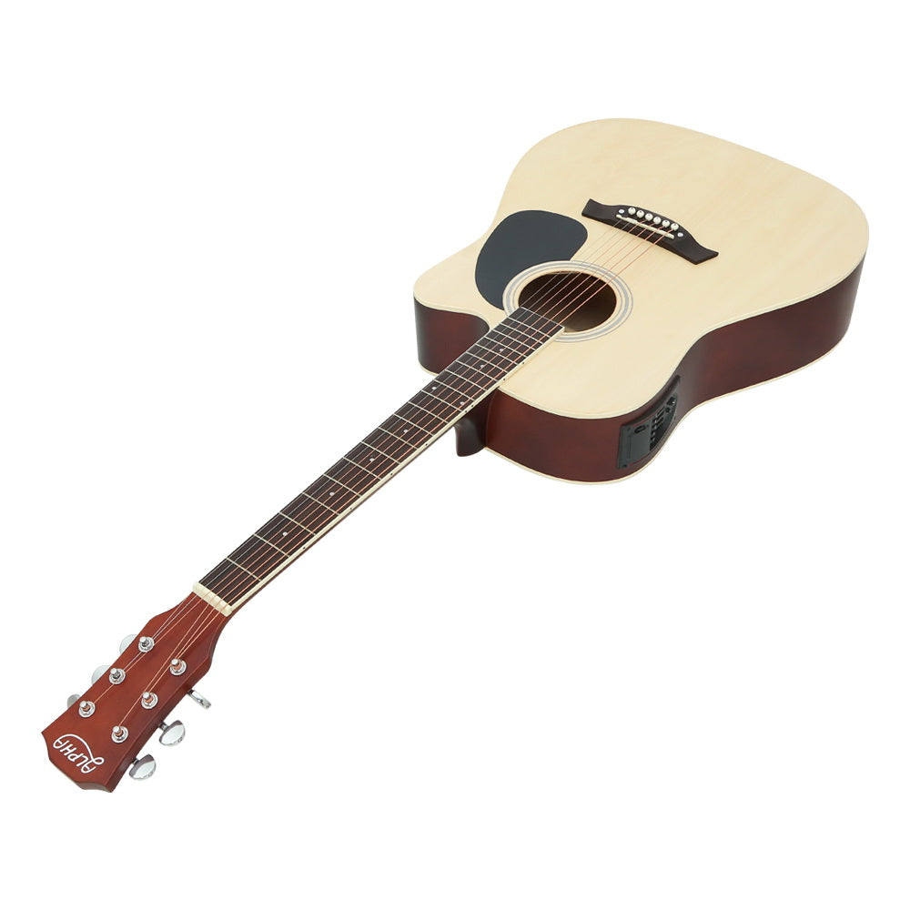 41" Inch Electric Acoustic Guitar Wooden Classical with Pickup Capo Tuner Bass Natural