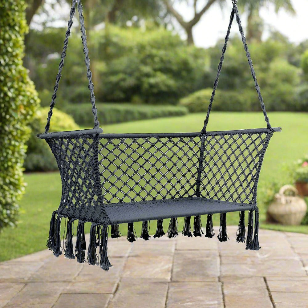 Grey Double Hammock Swing Chair