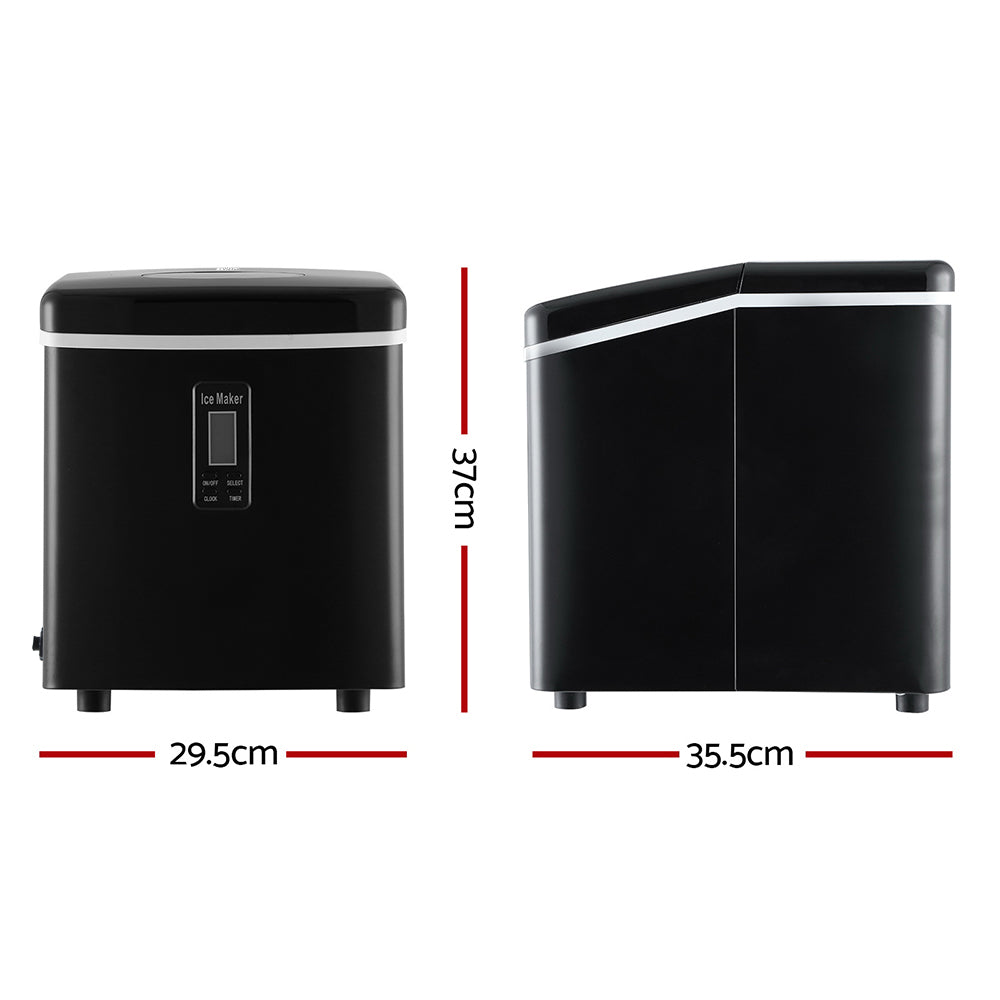 3.2L Portable Ice Cube Maker Machine Benchtop Counter Black