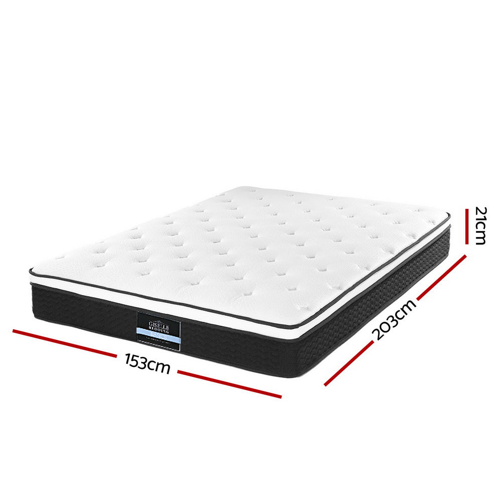 Bedding Bonita Euro Top Bonnell Spring Mattress 21cm Thick Queen