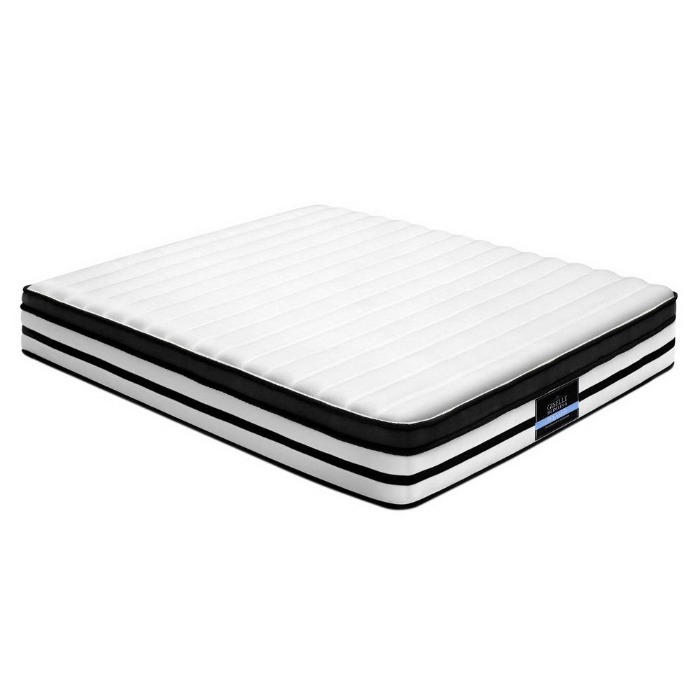 KING Mattress Size Bed Euro Top 5 Zone Pocket Spring Plush Foam 27CM