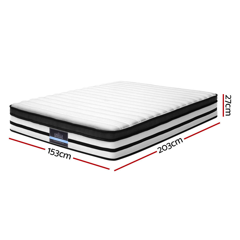 Bedding Rostock Euro Top Pocket Spring Mattress 27cm Thick Queen