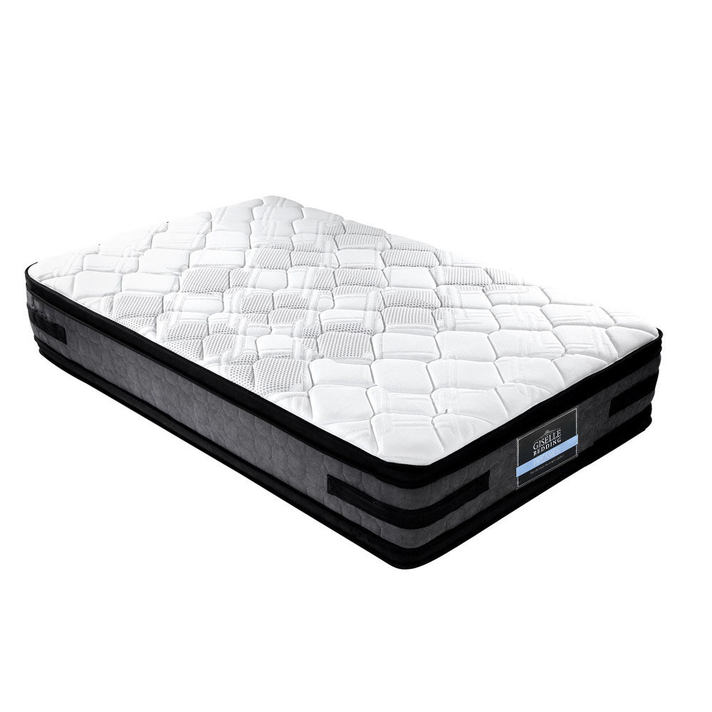 Bedding Luna Euro Top Cool Gel Pocket Spring Mattress 36cm Thick King Single