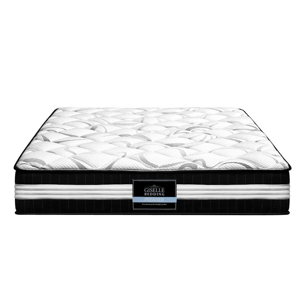 Bedding Mykonos Euro Top Pocket Spring Mattress 30cm Thick Queen