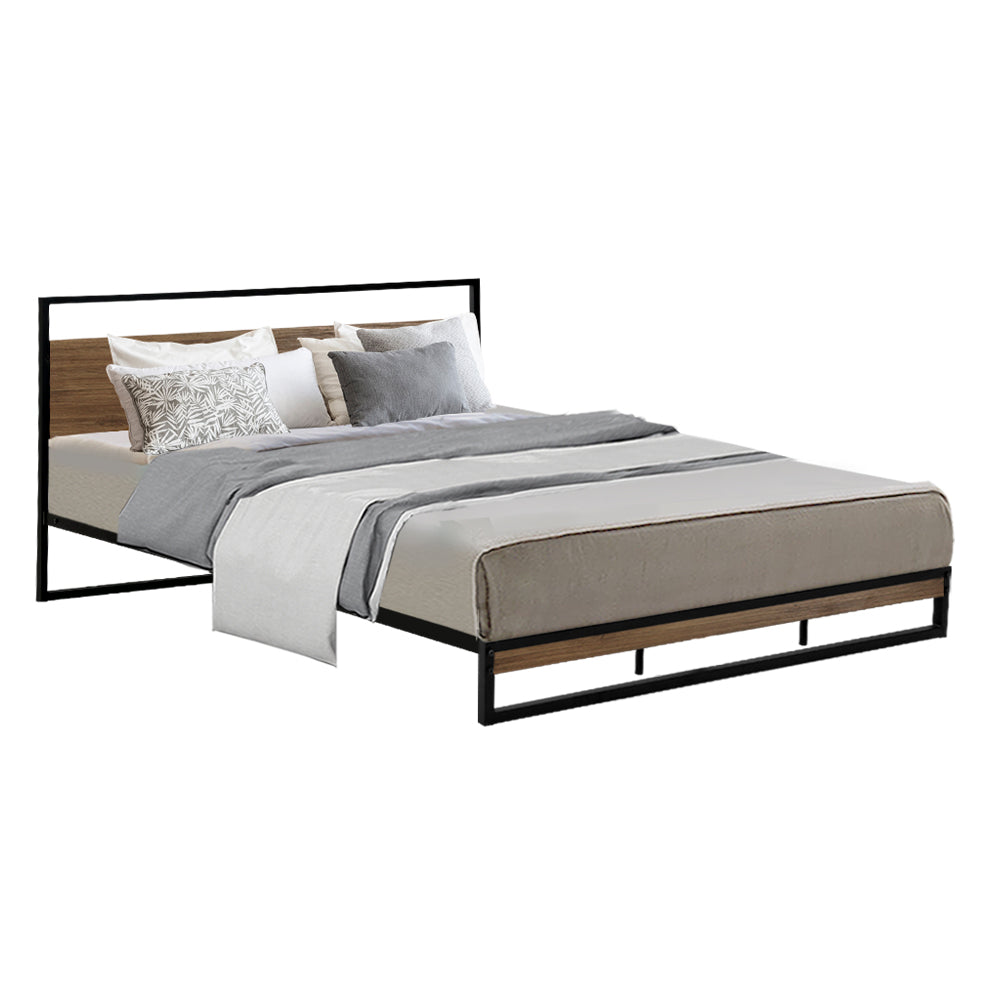 Metal Bed Frame King Size Mattress Base Platform Foundation Black Dane