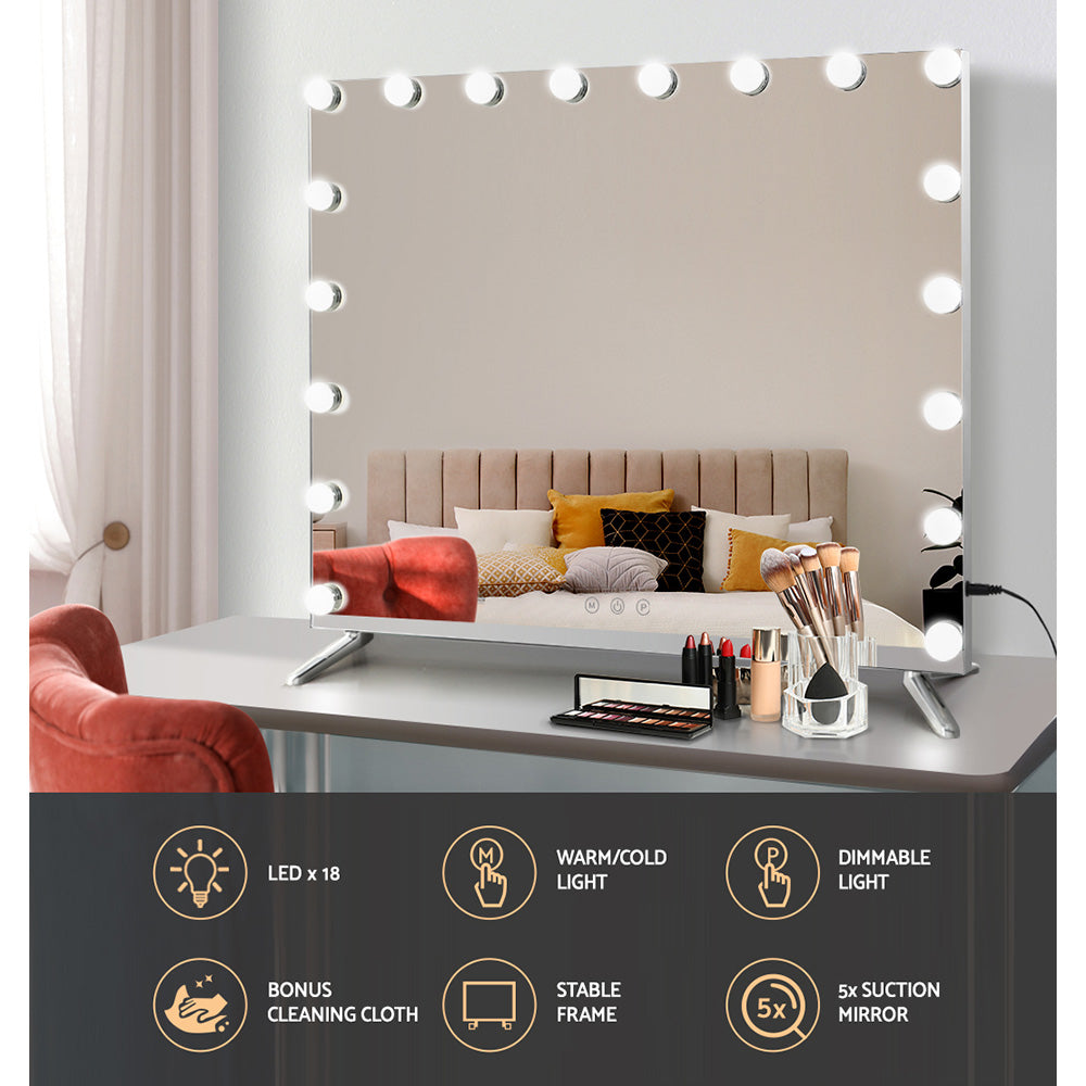 Makeup Mirror with Light LED Hollywood Mounted Wall Mirrors Cosmetic