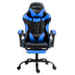 Office Chair Leather Gaming Chairs Footrest Recliner Study Work Blue