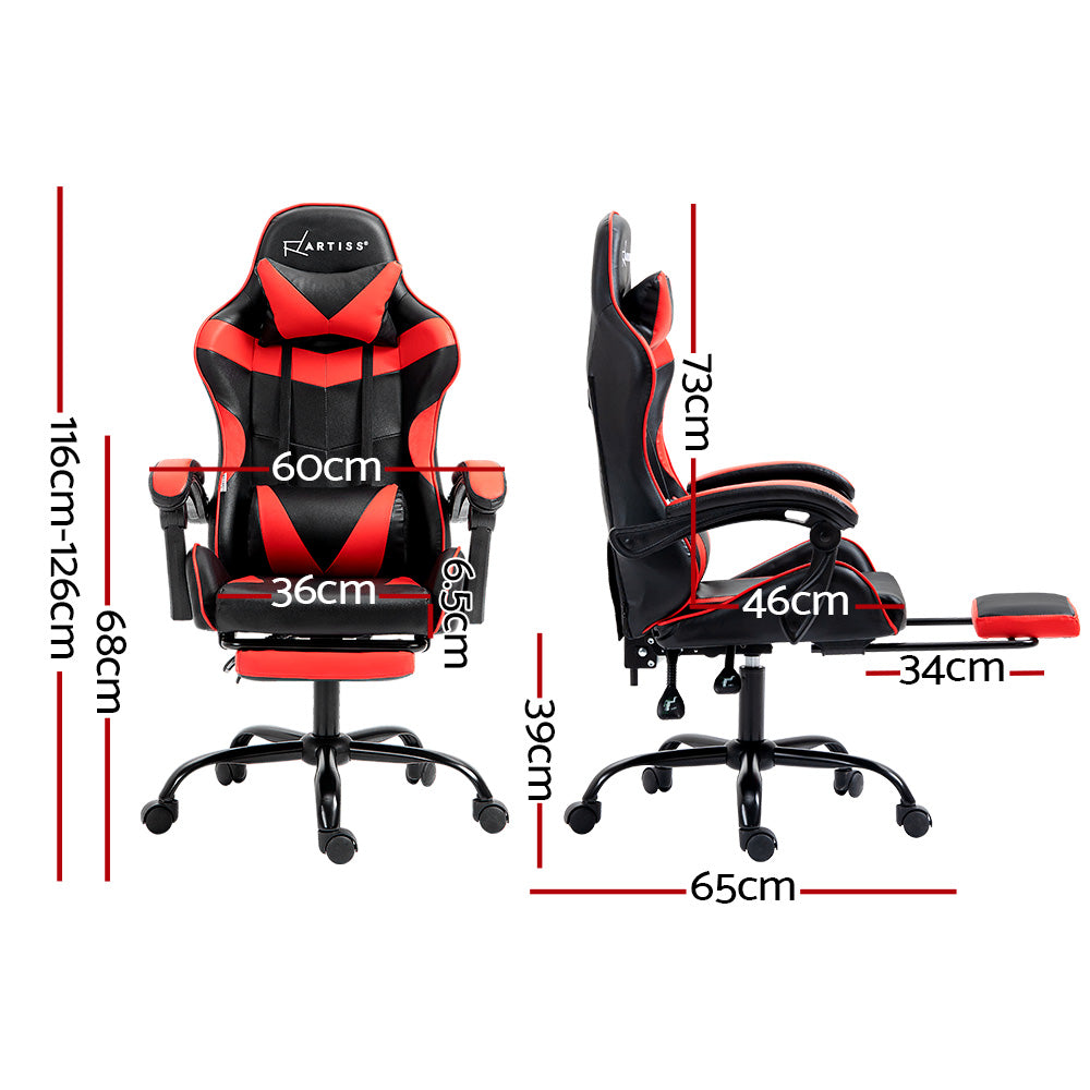 Office Chair Gaming Computer Executive Chairs Racing Seat Recliner Red