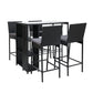 Outdoor Bar Set Table Stools Furniture Dining Chairs Wicker Patio Garden