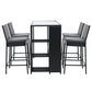 Outdoor Bar Set Table Stools Furniture Dining Chairs Wicker Patio Garden