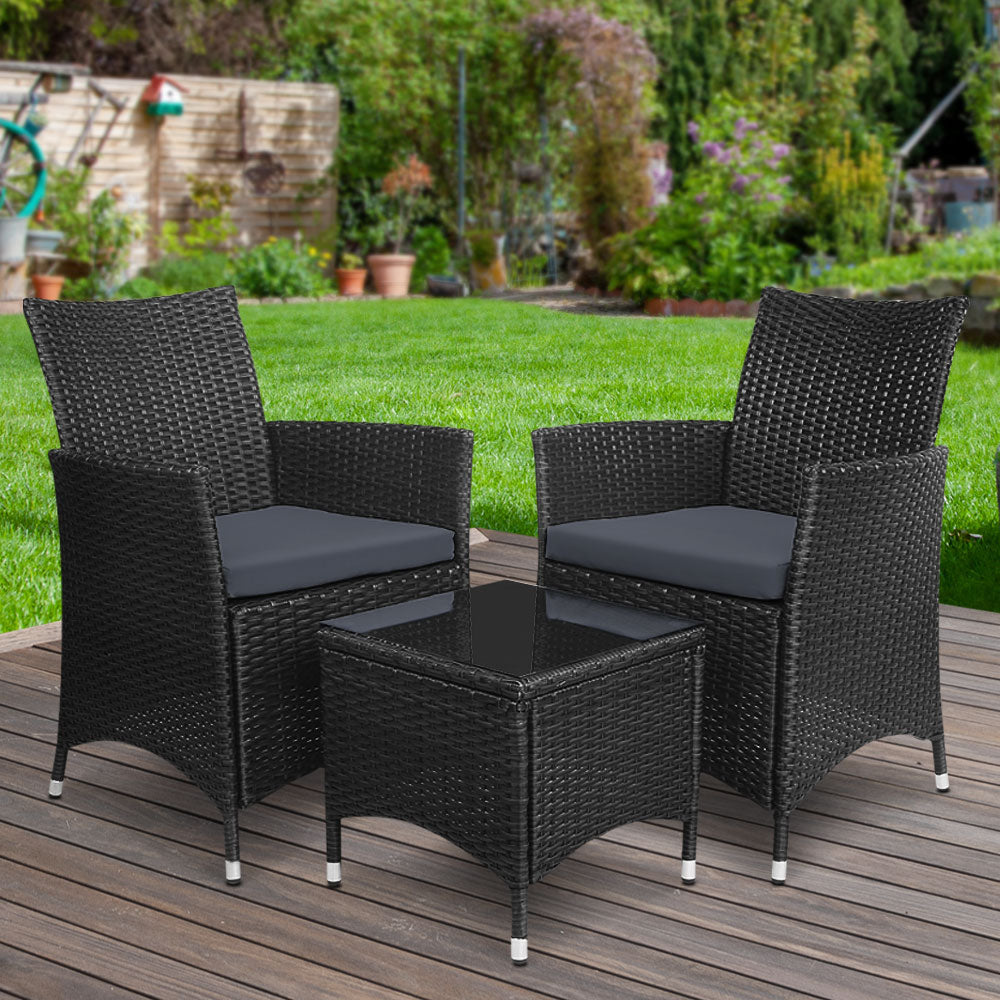 3 Piece Wicker Outdoor Setting