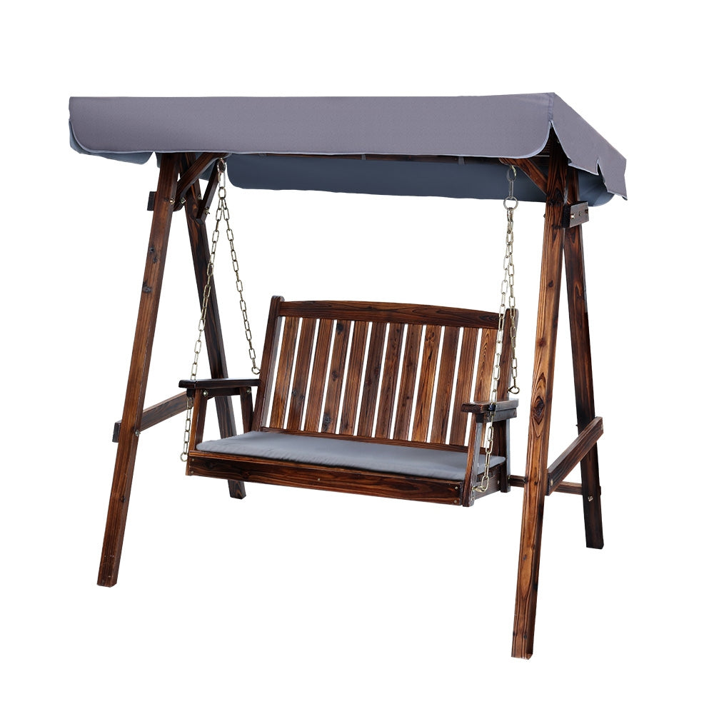 Chair Wooden Garden Bench Canopy 2 Seater Outdoor Furniture